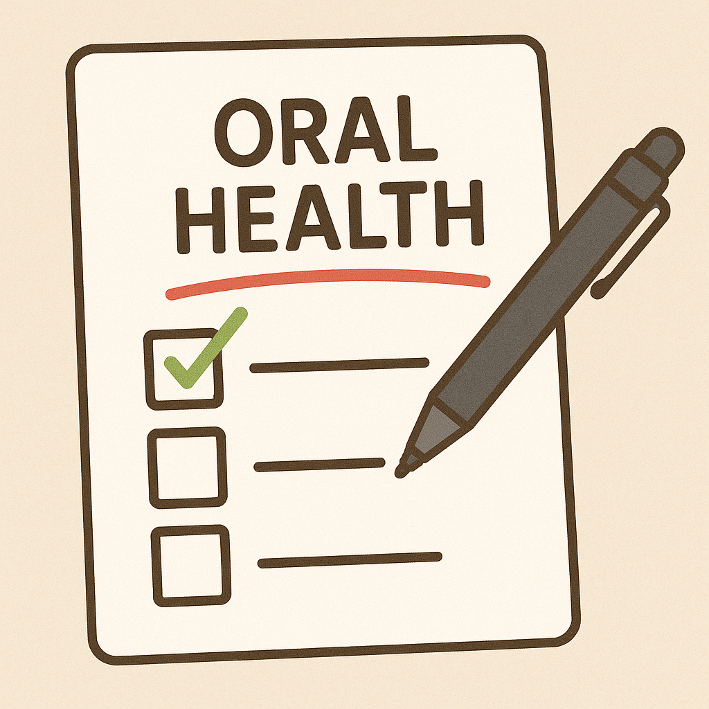 An image of a list prioritizing oral health